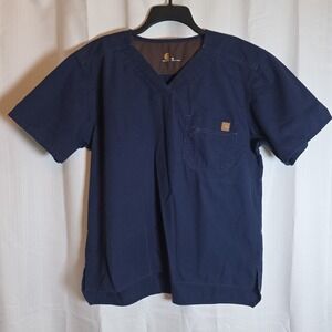 Carhartt Ripstop Utility Scrub Top Men's M Shirt (C15108) Navy Blue